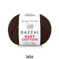 GAZZAL  BABY COTTON   3436  - 60% Хлопок, 40% Акрил 50 г/165 м